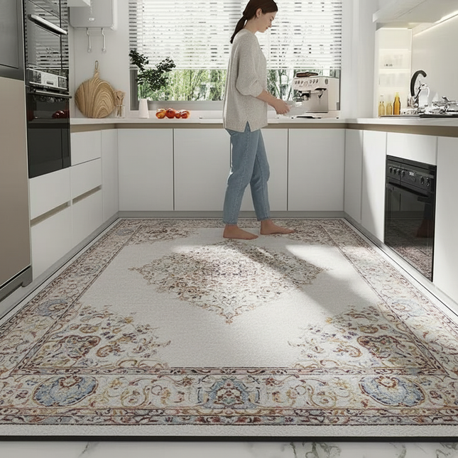 Kitchen Carpet, Waterproof PVC Floor Mats, Non-Slip Leather Mat, Solid Color, Home Decoration, Big Size, Custom Rug - gallery 1