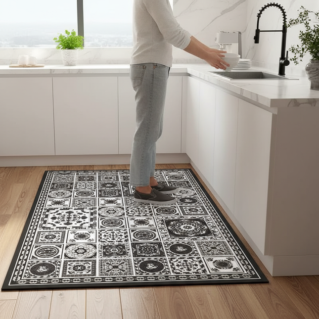 Kitchen Rug Waterproof Kitchen Mat Home Decoration Oil-proof Non-slip Kitchen Rugs Kitchen Vinyl Carpet שטיח למטבח - gallery 1