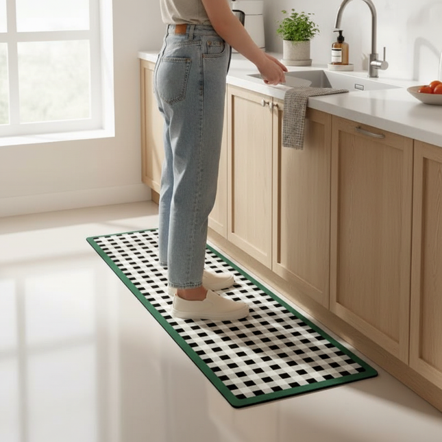 Pvc Leather Carpet for Kitchen Floor Mats Waterproof Oil Proof Mat Anti Slip Bath Footmat Long Hallway Entrance Doormat Alfombra - gallery 1