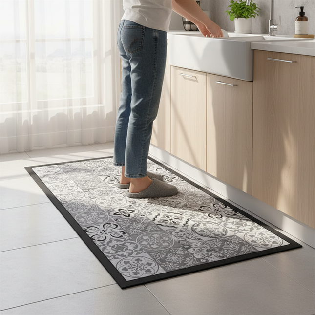 Kitchen Rug Waterproof Kitchen Mat Home Decoration Oil-proof Non-slip Kitchen Rugs Kitchen Vinyl Carpet שטיח למטבח - gallery 1