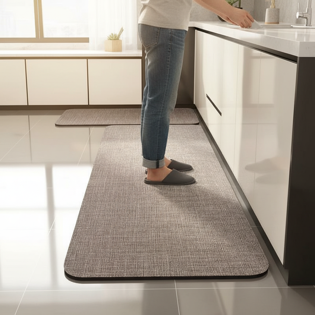 Tapis Cuisine minimaliste texturé antidérapant