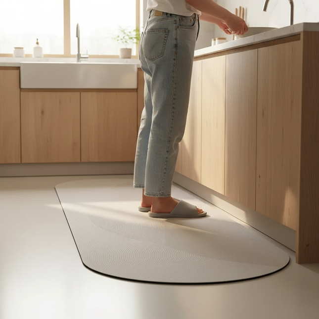 Tapis Cuisine gris clair moderne imperméable