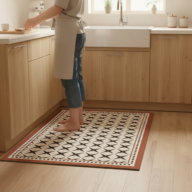 Tapis Cuisine motif étoiles imperméable