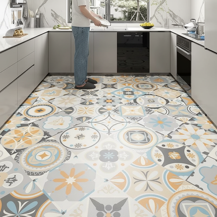 PVC Kitchen Mat Home Waterproof Non-slip Foot Mats Simple Balcony Entrance Decor Carpet Oil-proof & Dirt-resistant Rugs Tapis 러그 - gallery 1