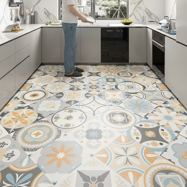 PVC Kitchen Mat Home Waterproof Non-slip Foot Mats Simple Balcony Entrance Decor Carpet Oil-proof & Dirt-resistant Rugs Tapis 러그 - gallery 1