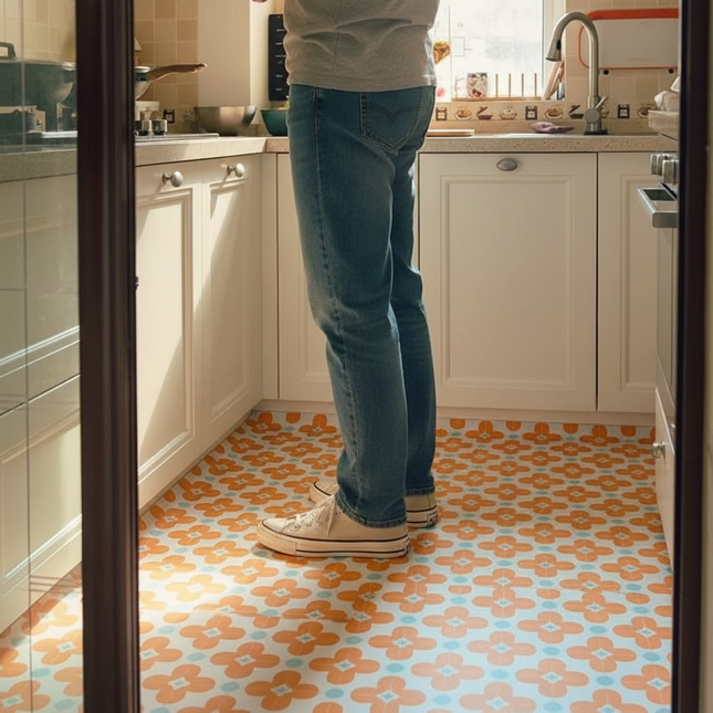 PVC Kitchen Mat Home Waterproof Non-slip Foot Mats Simple Balcony Entrance Decor Carpet Oil-proof & Dirt-resistant Rugs Tapis 러그 - gallery 1