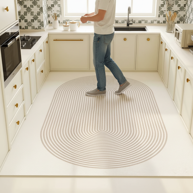 PVC Kitchen Carpet Waterproof Non-slip Floor Mat Oil-proof Home Decoration Rug Vinyl Leather Foot Mats Alfombra Pvc Cocina 주방매트 - gallery 1