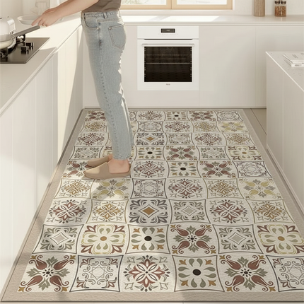 Kitchen Rug Waterproof Kitchen Mat Home Decoration Oil-proof Non-slip Kitchen Rugs Kitchen Vinyl Carpet שטיח למטבח - gallery 1