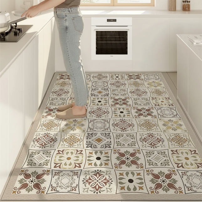 Kitchen Rug Waterproof Kitchen Mat Home Decoration Oil-proof Non-slip Kitchen Rugs Kitchen Vinyl Carpet שטיח למטבח - gallery 1