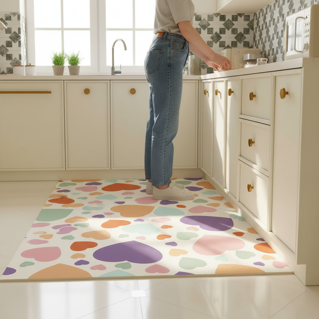 PVC Kitchen Carpet Waterproof Non-slip Floor Mat Oil-proof Home Decoration Rug Vinyl Leather Foot Mats Alfombra Pvc Cocina 주방매트 - gallery 1