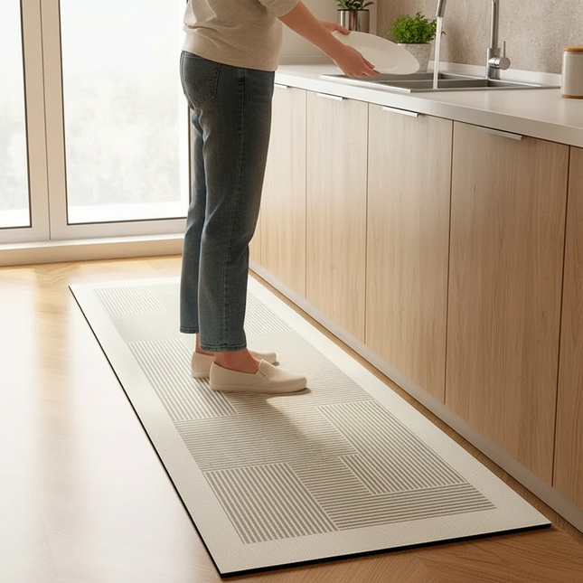Kitchen Floor Mat Long Rug Waterproof Pvc Carpet Non-slip Leather Oil-proof Foot Mats Home Decoration Alfombra De Cocina 주방 깔개 - gallery 1