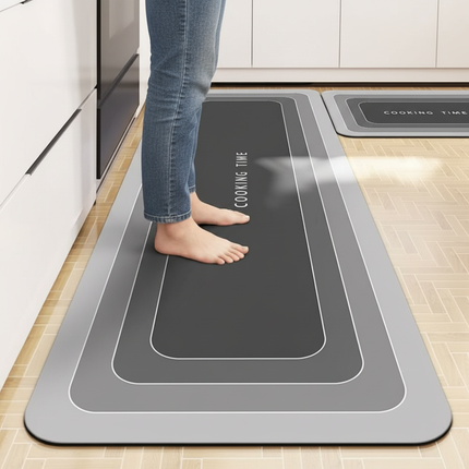 Tapis Cuisine gris dégradé moderne antidérapant