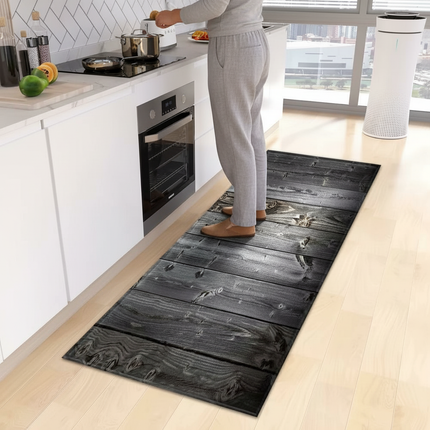 Wood Grain Kitchen Rug Bedroom Entrance Doormat Anti-Slip Living Room Floor Decor Carpet Home Bath Hallway Foot Mat Custom Made - gallery 1