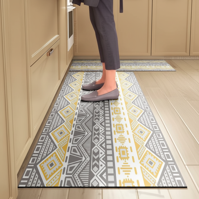 1PCS Kitchen Floor Mat Waterproof, Anti-skid, Anti-dirty Foot Mat Household Door Mat Crystal Velvet Long Strip Carpet Door Mats - gallery 1