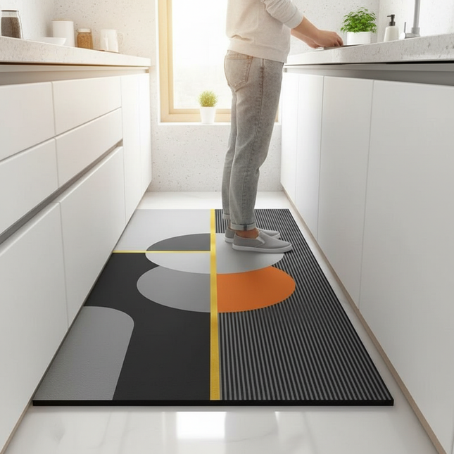 Tapis Cuisine géométrique moderne antidérapant