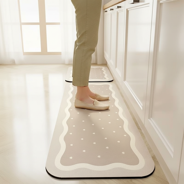 VIKAMA Non-Slip Waterproof Kitchen Mat-Diatomaceous Earth Absorbent Rug, Anti-Fatigue Floor Pad for Indoor, Eco-Friendly Design - gallery 1