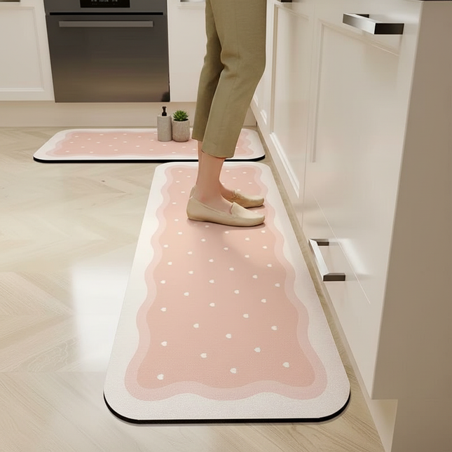 VIKAMA Non-Slip Waterproof Kitchen Mat-Diatomaceous Earth Absorbent Rug, Anti-Fatigue Floor Pad for Indoor, Eco-Friendly Design - gallery 1