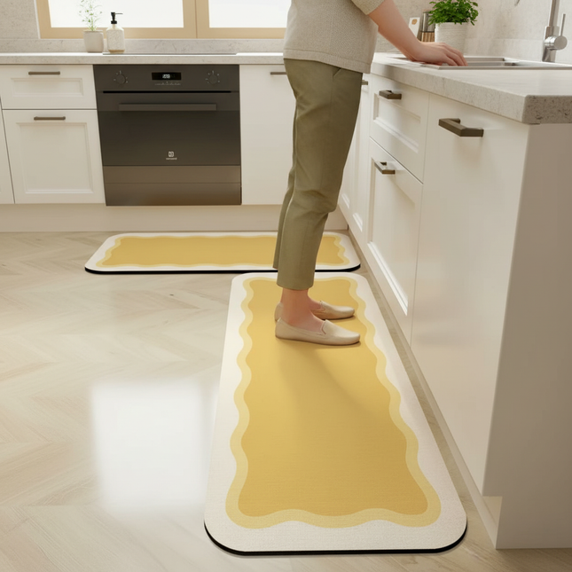 VIKAMA Non-Slip Waterproof Kitchen Mat-Diatomaceous Earth Absorbent Rug, Anti-Fatigue Floor Pad for Indoor, Eco-Friendly Design - gallery 1