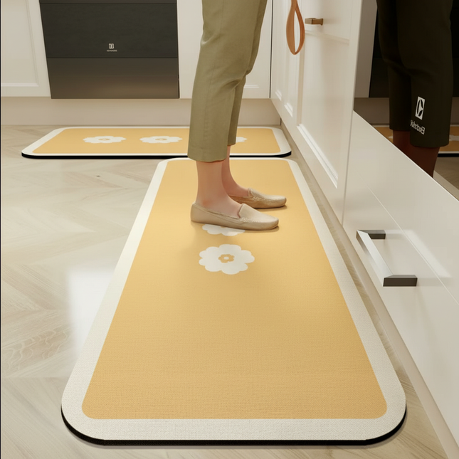 VIKAMA Non-Slip Waterproof Kitchen Mat-Diatomaceous Earth Absorbent Rug, Anti-Fatigue Floor Pad for Indoor, Eco-Friendly Design - gallery 1