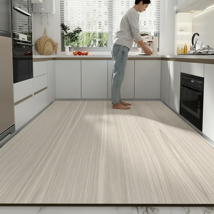 Tapis Cuisine long beige antidérapant