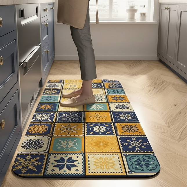 Tapis Cuisine patchwork coloré antidérapant