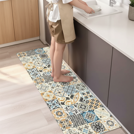 Tapis Cuisine patchwork multicolore antidérapant original