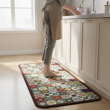 Non-slip Kitchen Mat Crystal Velvet Super Absorbent Floor Mats Kitchen Long Carpets Bathroom Entrance Door Mat Bedroom Long Rugs - gallery 1