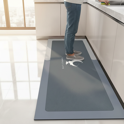 Tapis Cuisine design lune antidérapant
