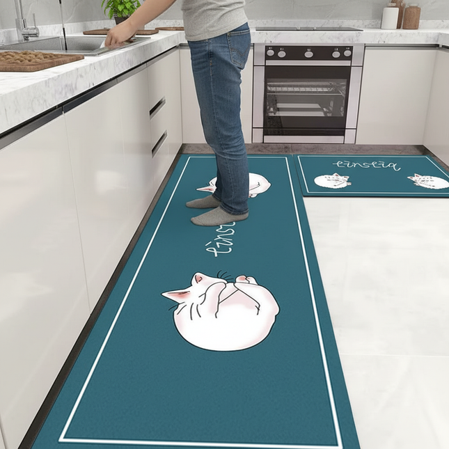 Kitchen Floor Mat Bedroom Living Room Long Bedside Area Rug Hallway Soft Washable Carpet Anti Slip Bathroom Entrance Doormat - gallery 1