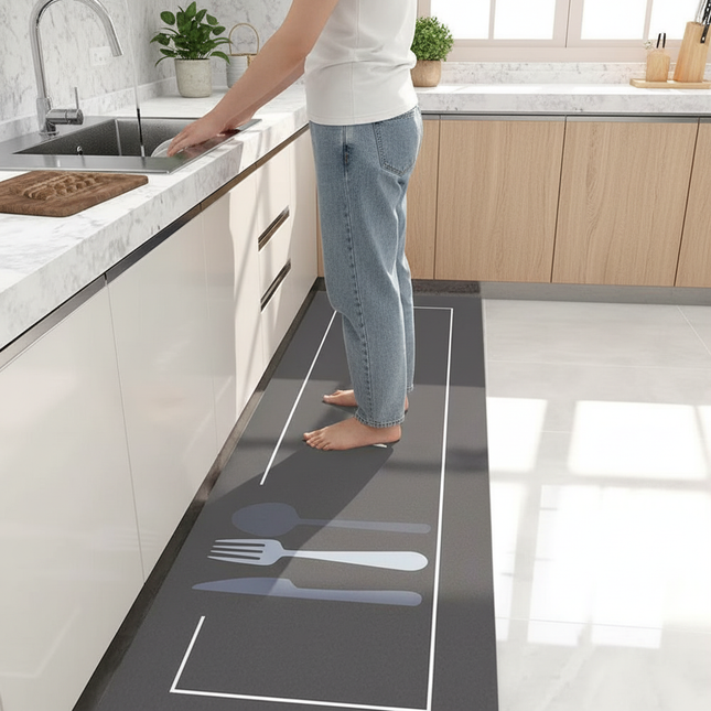 Kitchen Floor Mat Bedroom Living Room Long Bedside Area Rug Hallway Soft Washable Carpet Anti Slip Bathroom Entrance Doormat - gallery 1