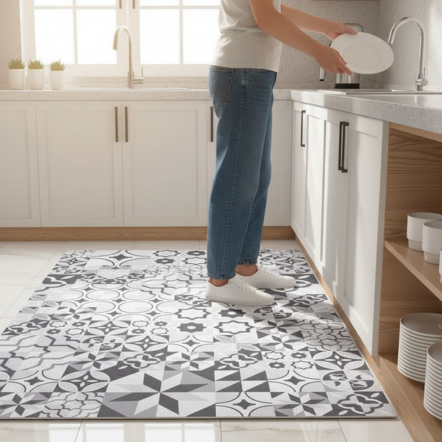 Non-slip Kitchen Rugs Vinyl Kitchen Carpet Waterproof Floor Mat for Kitchen Home Decoration Area Rug Alfombras De Cocina - gallery 1