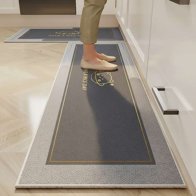 Tapis Cuisine gris moderne antidérapant