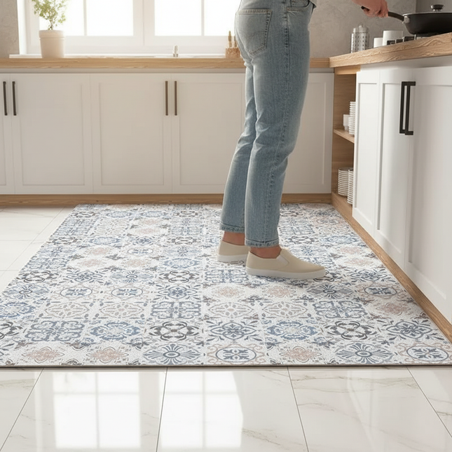 Non-slip Kitchen Rugs Vinyl Kitchen Carpet Waterproof Floor Mat for Kitchen Home Decoration Area Rug Alfombras De Cocina - gallery 1