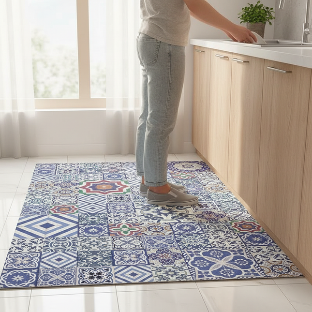Non-slip Kitchen Rugs Vinyl Kitchen Carpet Waterproof Floor Mat for Kitchen Home Decoration Area Rug Alfombras De Cocina - gallery 1