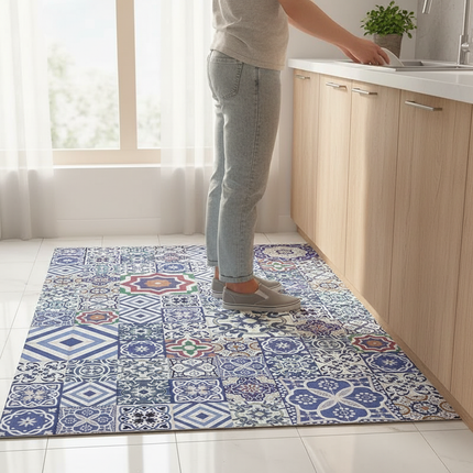 Non-slip Kitchen Rugs Vinyl Kitchen Carpet Waterproof Floor Mat for Kitchen Home Decoration Area Rug Alfombras De Cocina - gallery 1