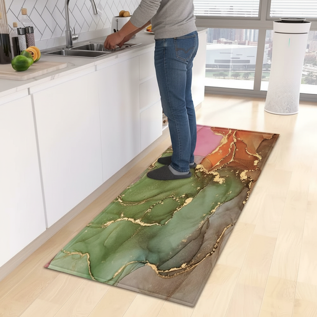 Tapis Cuisine abstrait coloré antidérapant
