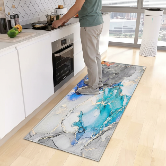 Tapis Cuisine design abstrait antidérapant