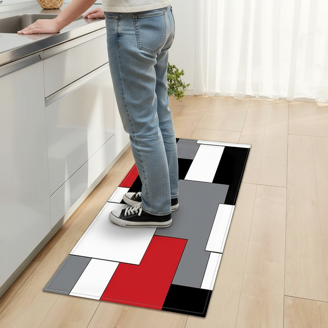 Tapis Cuisine géométrique moderne antidérapant design