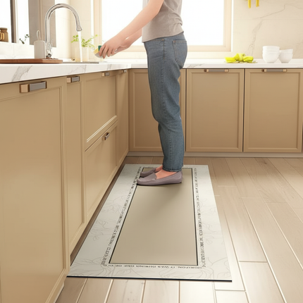 Kitchen Absorbent Mat Non-Skid Waterproof Wipeable Comfort Standing Kitchen Rugs and Mats Wipeable Wash Free Long Strip Carpet - gallery 1