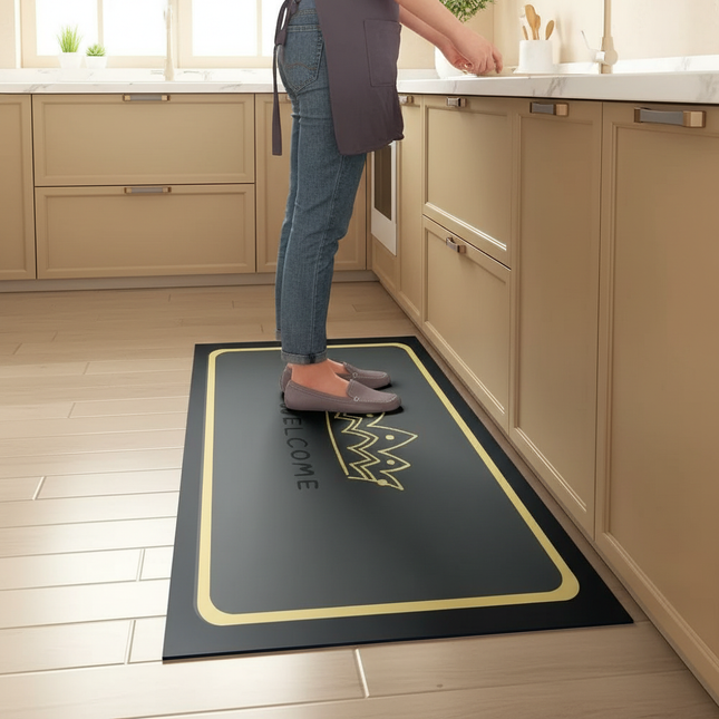 Kitchen Absorbent Mat Non-Skid Waterproof Wipeable Comfort Standing Kitchen Rugs and Mats Wipeable Wash Free Long Strip Carpet - gallery 1