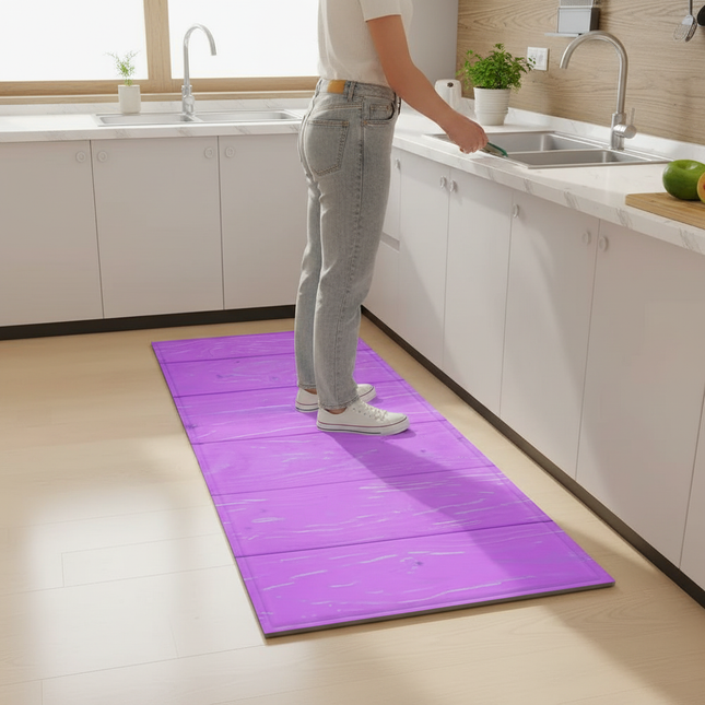 Wood Plank Stripe Color Pattern Home Kitchen Floor Mat Door Front Decoration Floor Mat - gallery 1