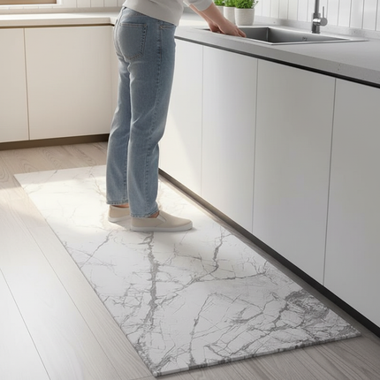 Tapis Cuisine marbre moderne antidérapant