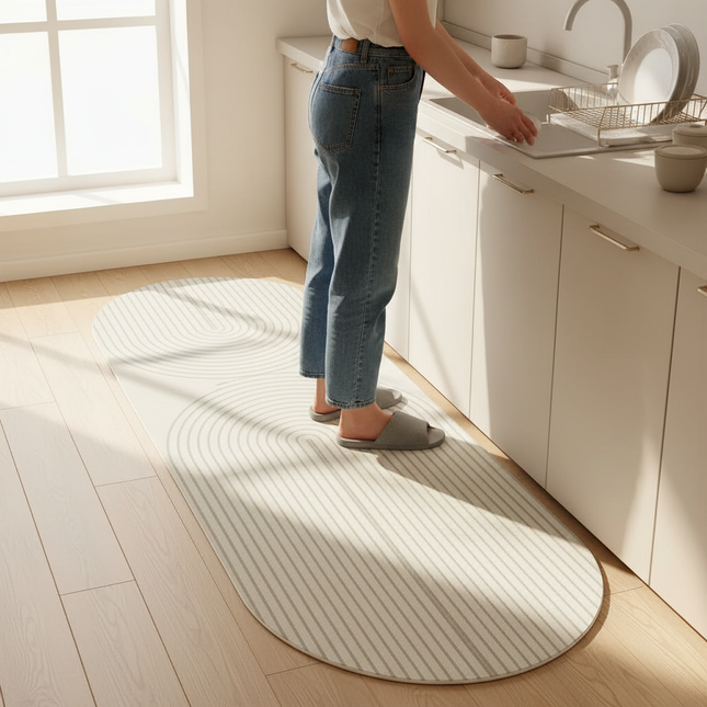VIKAMA Super Absorbent Kitchen Floor Mat Long Diatomite Kitchen Rug Soft Washable Carpets Anti Slip Bathroom Entrance Doormat - gallery 1