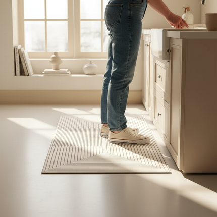 Tapis Cuisine géométrique moderne antidérapant raffiné