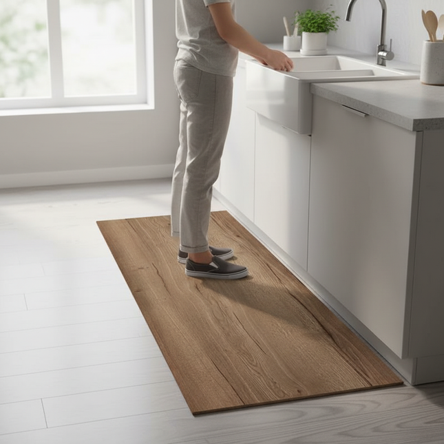 Tapis Cuisine motif bois antidérapant