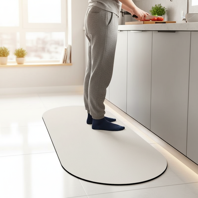 Super Absorbent Kitchen Floor Mat Mat Long Diatomite Kitchen Rug Soft Washable Carpets Solid Color Bathroom Entrance Doormat - gallery 1