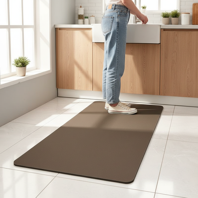 Super Absorbent Kitchen Floor Mat Mat Long Diatomite Kitchen Rug Soft Washable Carpets Solid Color Bathroom Entrance Doormat - gallery 1