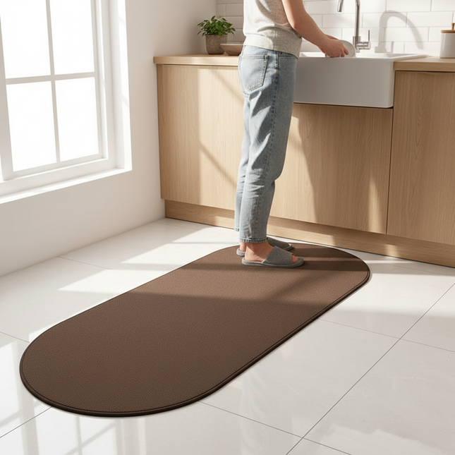 Super Absorbent Kitchen Floor Mat Mat Long Diatomite Kitchen Rug Soft Washable Carpets Solid Color Bathroom Entrance Doormat - gallery 1