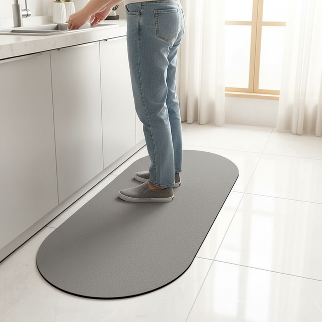 Super Absorbent Kitchen Floor Mat Mat Long Diatomite Kitchen Rug Soft Washable Carpets Solid Color Bathroom Entrance Doormat - gallery 1