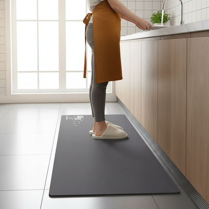 Tapis Cuisine Gris foncé Design Antidérapant